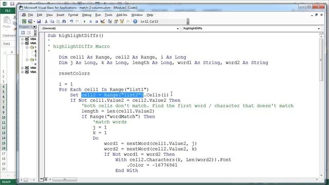 Compare 2 sets of data by letter or word in Excel | ExcelTutorials