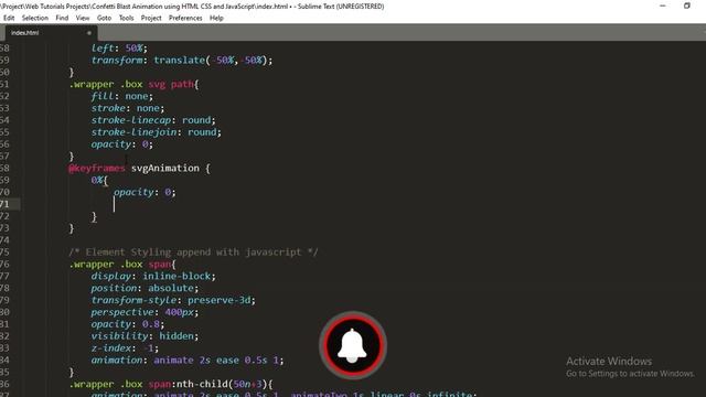 Confetti Animation using HTML CSS SVG and JavaScript