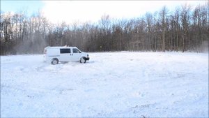 Quigley 4x4 Van Offroad Drifting in Snow - Chevy Express 2500HD