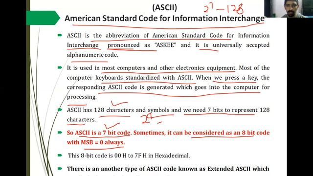 Alphanumeric Codes: ASCII Code, EBCDIC Code
