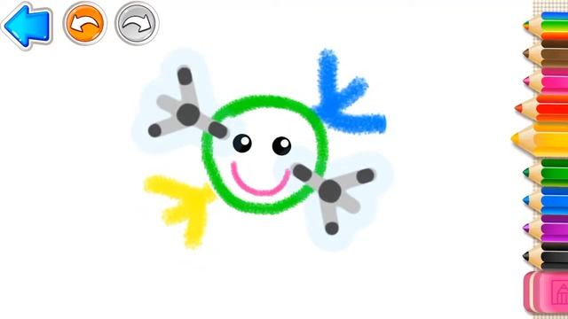 Рисование для малышей - Снежинка смотреть онлайн