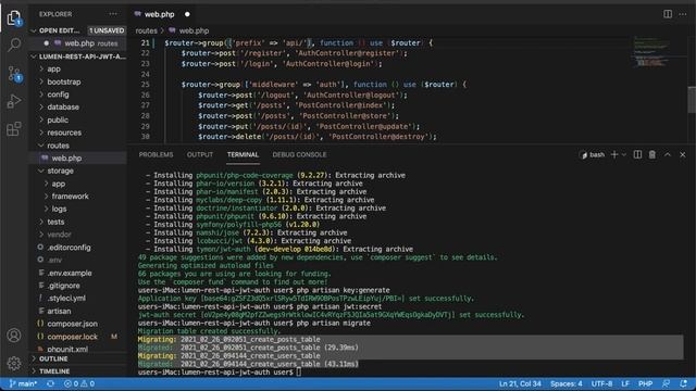 clone git and REST API with Lumen and JWT authentication смотреть онлайн