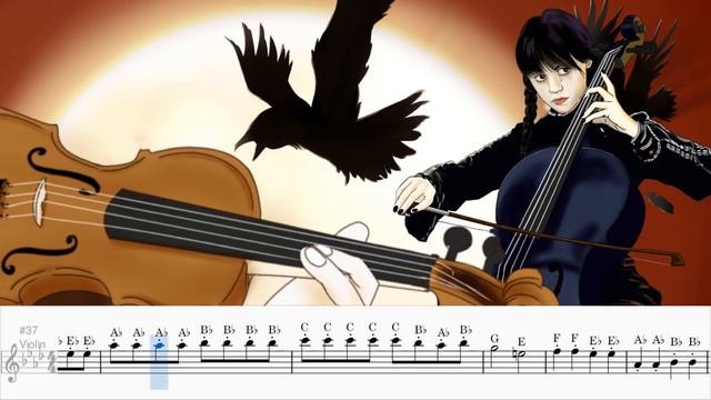 Paint It Black Wednesday Violin Sheet Easy Simplified Version