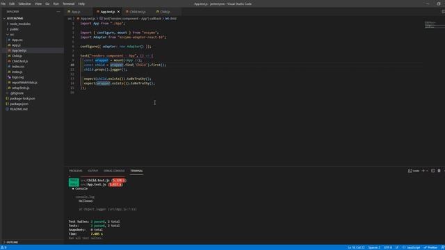 Jest & Enzyme | Testing Prop Functions смотреть онлайн