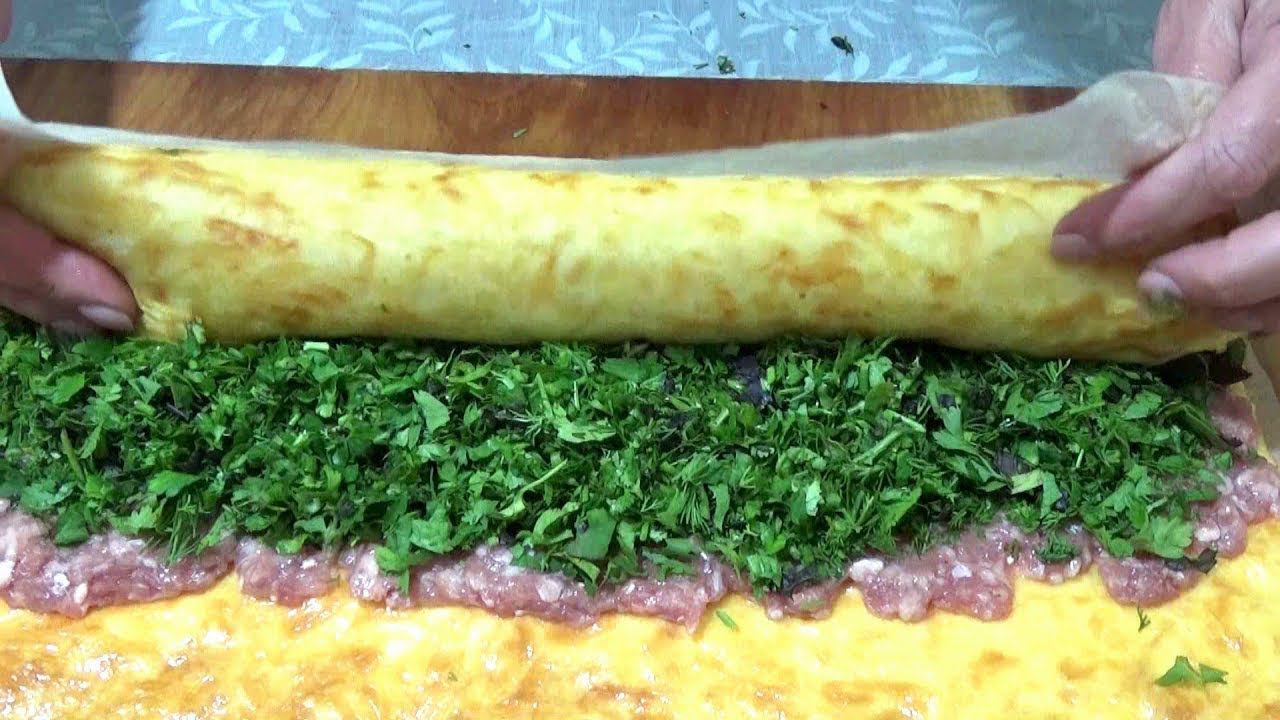 Новинка! Сырный Рулет с Фаршем на Новый Год! смотреть онлайн