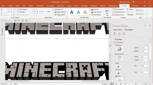 How to create Minecraft logo in Microsoft PowerPoint (Tutorial)