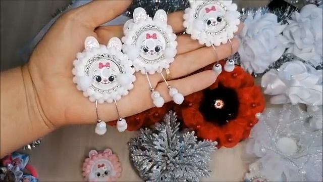 Новогодние украшения своими руками / Идеи для творчества / kanzashi ideas