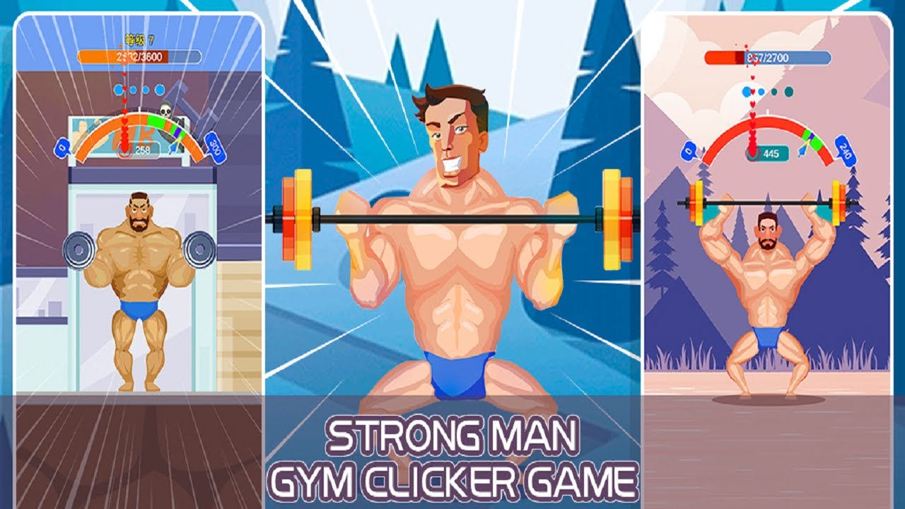 Strong Man - Gym Clicker Game геймплей игры для Android🔘🔵🔴 🅰🅽🅳🆁🅾🅸🅳🅿🅻🆄🆂👹 #Strong Man