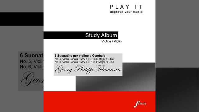 6 Suonatine per violino e Cembalo, No. 6, Violin Sonata, TWV 41:F1 in F Major: I. Vivace... смотреть онлайн