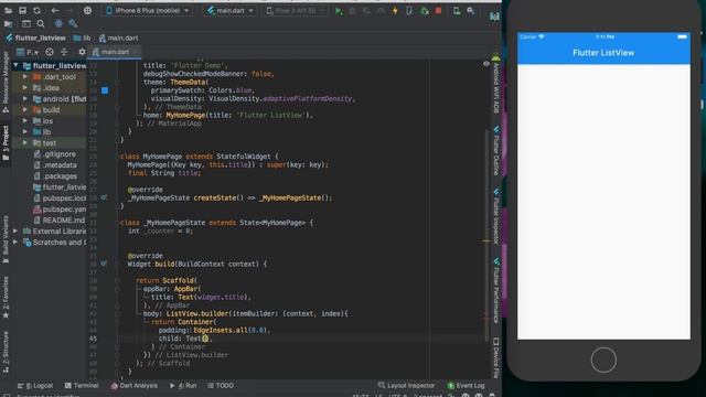 ការបង្កើត List View ជាមួយ Flutter | Flutter ListView Widget