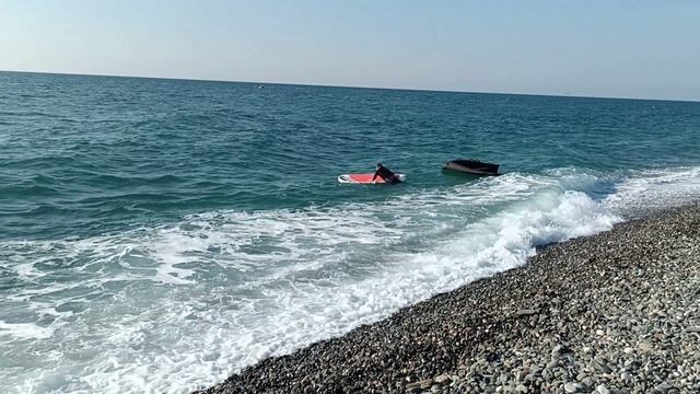 Новое водное развлечение в Сочи - вингфойл, декабрь 2022