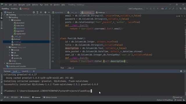 Flask Blog App Development Part (4/8) | Python with Flask Tutorial #14