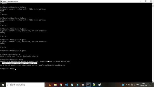 Java first program explained in detail with basic errors we get ,And solutions for that смотреть онлайн