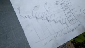 Лестница из металлопрофиль 25х2 для сарая на металлокаркас, сделана своими руками и лежит.