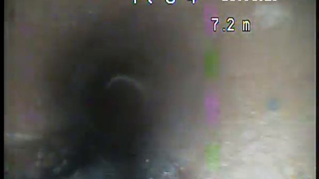 Телеинспекция  наружной канализации, между двух колодцев.