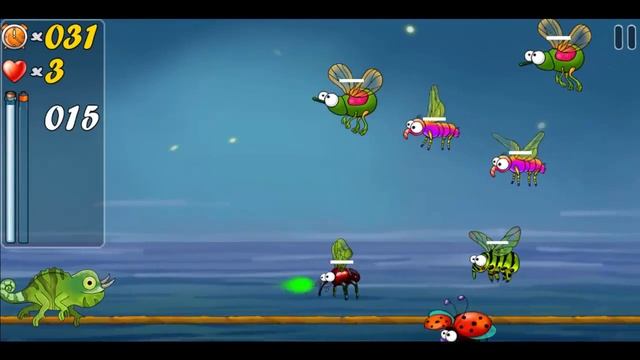 Tap the Fly Chameleon - New entertaining game for children смотреть онлайн