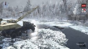 Утопили Кран в Реке - SpinTires: MudRunner
