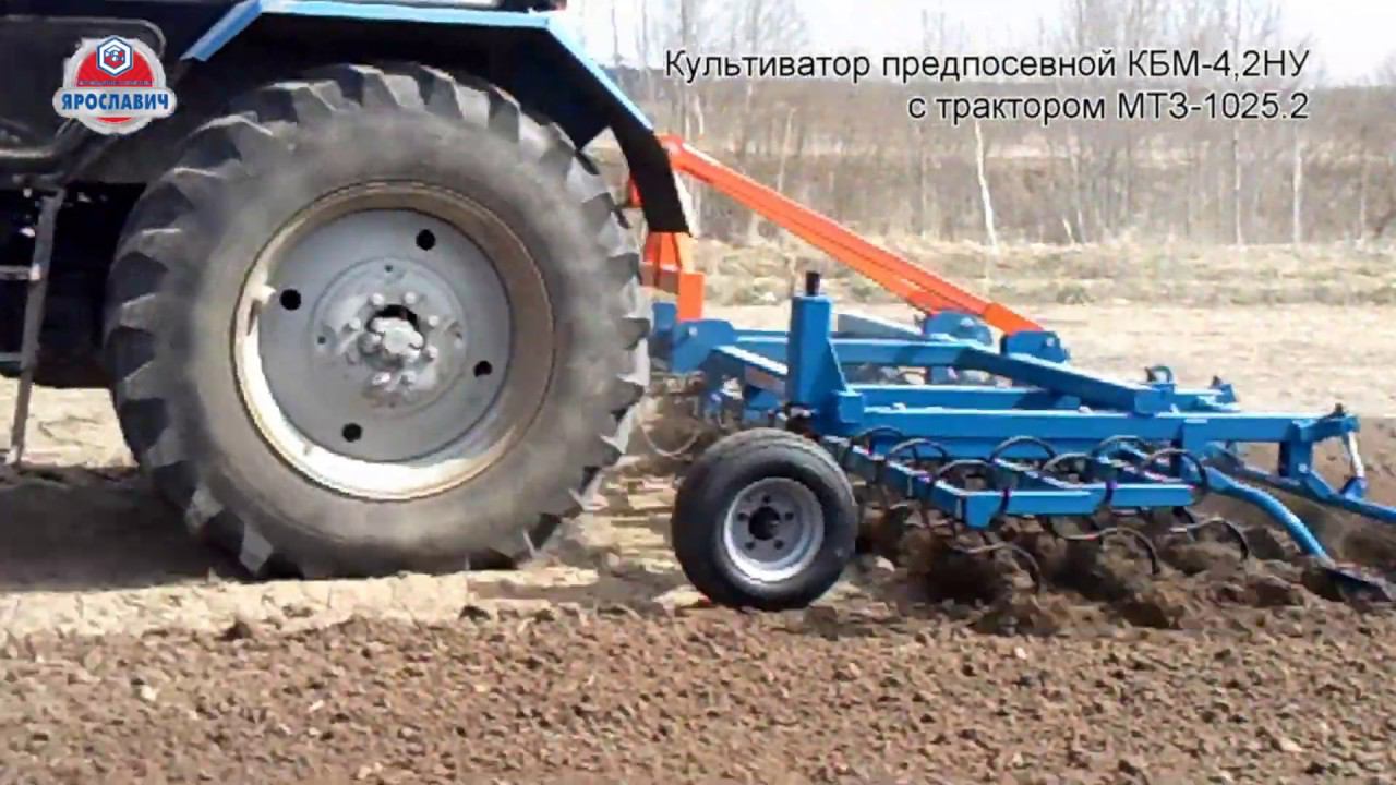 Предпосевной культиватор КБМ Ярославич. Как работает культиватор с трактором МТЗ-1025.2. Культивация