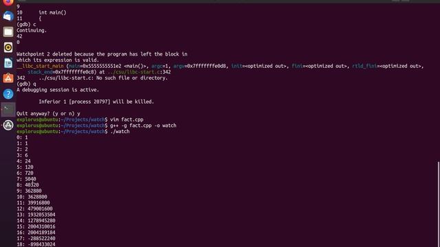 GDB. Точки наблюдения (watchpoints) смотреть онлайн