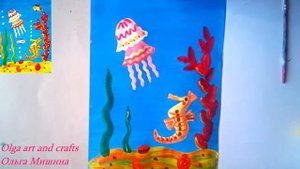 Как нарисовать море, морских животных пошагово.  Рисование в школе