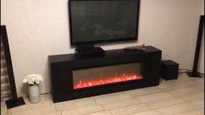 Шикарный линейный электрокамин LINE 50 в виде тумбы под телевизор!