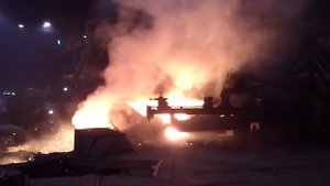 Выпуск чугуна из доменной печи № 5 ОАО НЛМК