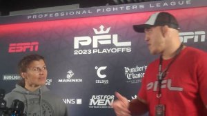 Marina Mokhnatkina Sergey Spivak talk PFL Playoffs 2023 Post- Fight