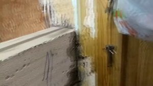 @0256 Стекловолоконная арматура в перестенке из газобетона, керамогранит на теплом полу без СВП.