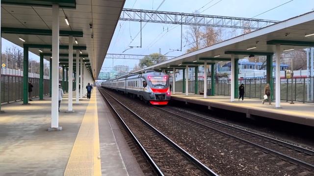 Электропоезд ЭП2Д-0231 ЦППК платформа Стрешнево смотреть онлайн