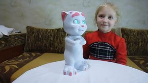 Кот Том говорящая интерактивная игрушка из компьютерной игры Tom Cat funny toy unboxing