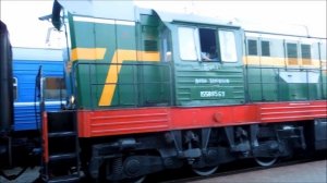 Прицепка, перецепка вагонов к поезду №84 Гомель – Санкт-Петербург. Ст. Могилев I. ТЭП70, ТЭП60, ЧМЭ
