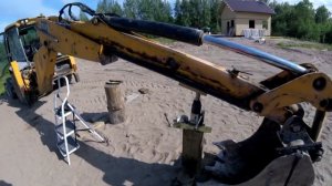 JCB 3 CX замена направляющих на телескопической стреле