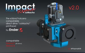 Голова Impact "лоМаchо" v2.0 от PlasmaKirill для Ender-3 (старая ревизия)