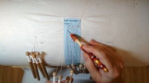 Плетение кружев парной техники. Урок 3. Кружево-прошва с квадратом сетки