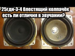 25гдн-3-4 блестящий колпак ,есть ли разница в звучании?