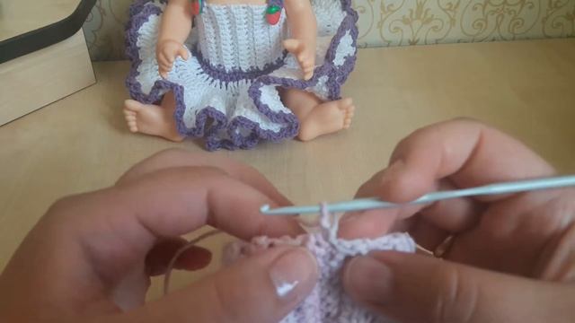 Платье с пышной юбочкой для куклы! Часть 1 смотреть онлайн