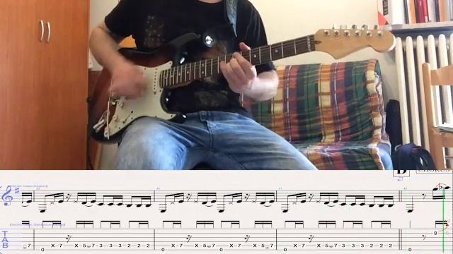 Maneskin - Zitti e buoni GUITAR COVER + PLAY ALONG TAB + SCORE смотреть онлайн