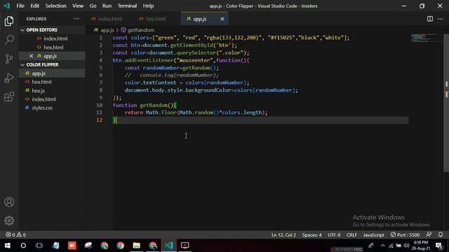 Javascript Background Change  Project-1 | Portfolio Project  |Top 5 Javascript projects | #DecodeIT