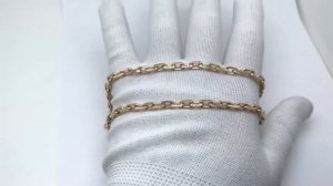 Цепь якорного плетения из золота