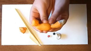 Как сделать лису из пластилина/ How to make a clay fox.