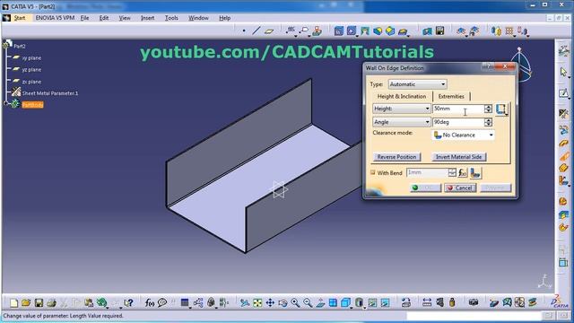 CATIA Sheet Metal Exercises for Beginners - 1