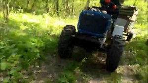 Самодельный Трактор 4х4. В лес за дровами.