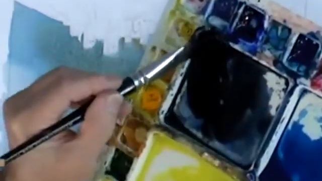 Рисуем акварелью штормовое небо смотреть онлайн