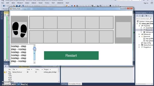 C# Project Tutorial - How To Create Squid Game Glass Bridge In C# ...