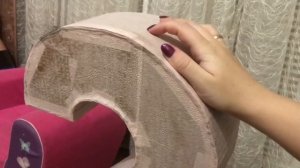 Объёмная цифра 2 из салфеток для девочки