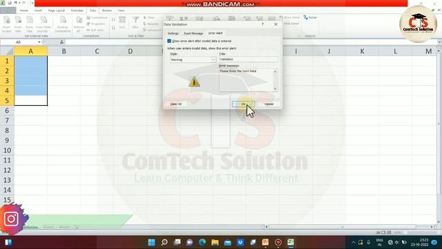 How to Rename Sheet name | Data Validation in excel