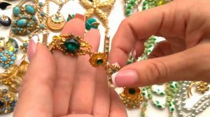 Винтажные украшения зелёный и бирюзовый цвет 11 сентября 2021 г