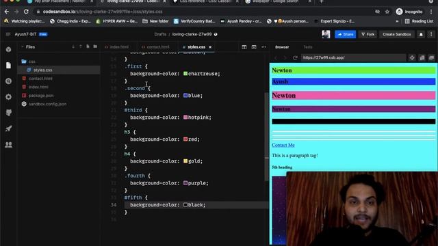 CSS Selectors Tutorial In Hindi|Difference Between ID Selector And Class Selector|Selectors In CSS