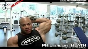 Tricep Workout with Phil Heath   Overhead Tricep Extension  Tricep,  Muscles, Bodybuilding