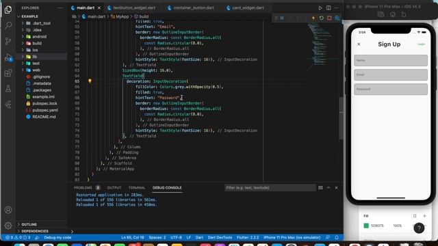 Flutter Widgets | Flutter Sign Up Screen | Speed Code